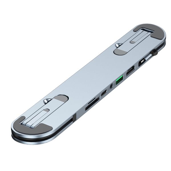 6-in-1 Laptop Stand Dock | USB3.0, 100W PD, 4K HDMI, TF/SD, Audio