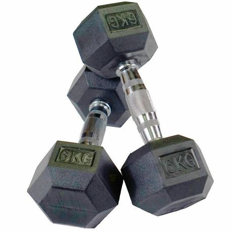 Shen Rubber Hexagonal Dumbbell 6kg Shop Today. Get it Tomorrow