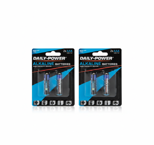 Daily Power AAA Alkaline Batteries, 1.5V, 2 Piece - 2 Pack