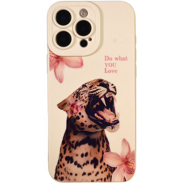 Phone Case With Wild Leopard - Compatible with 16 Pro Max - Beige