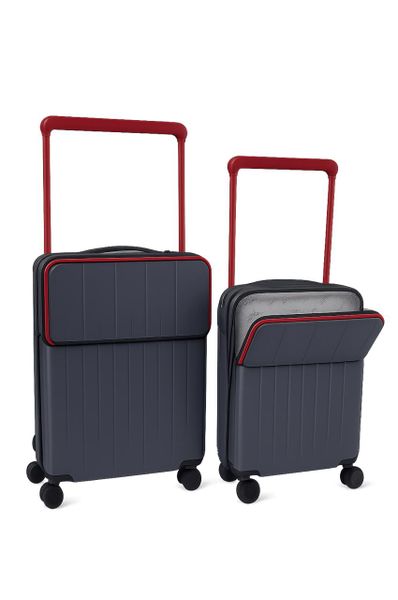 Luxury Style 2-Piece Business Travel Luggage Set Light Weight Navy Blue