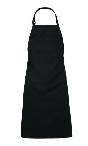 The Chef Collection Black Cotton/Twill Chef Bib Apron