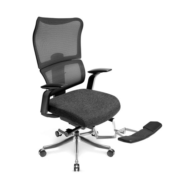 DIYF - Ergonomic Executive Office Chair with Aluminium Footrest