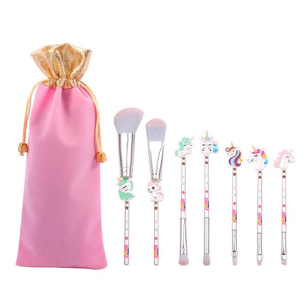 7 Cute Metal Handle Brushes