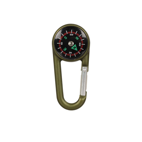 3 in 1 Thermometer Caribiner Mini Compass