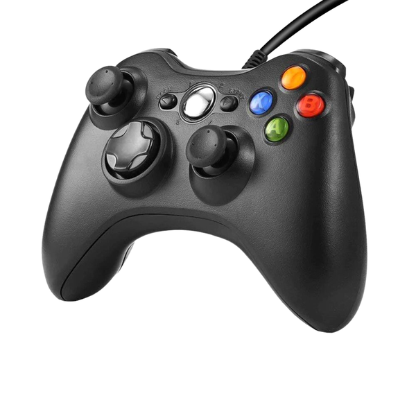 Black Wired USB Game Controller For Xbox 360 And PC