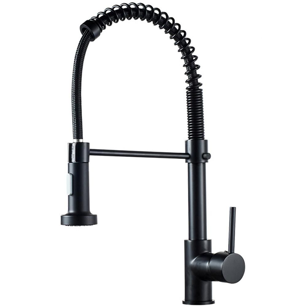 Exel Matt Black Pull Out Kitchen Mixer