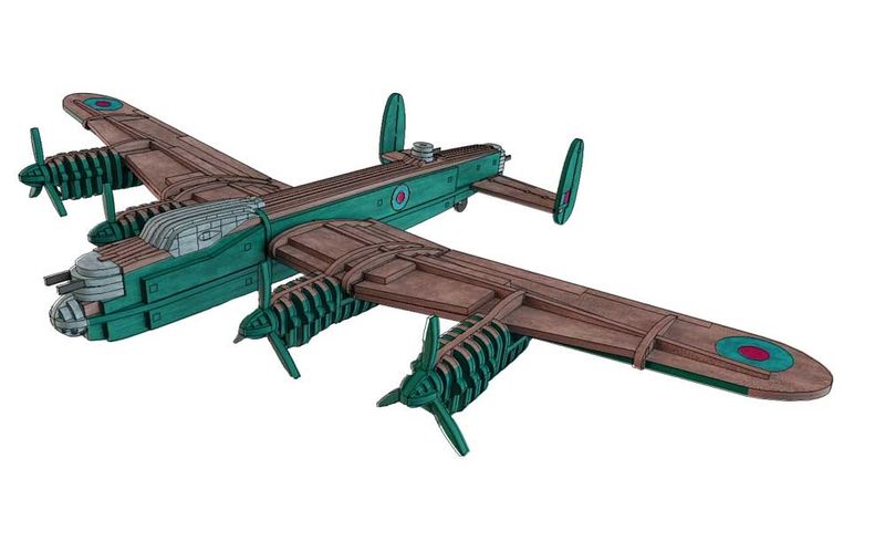Avro Lancaster Plane Aircraft 3D Puzzle Wooden 3D Model By Everything Laser