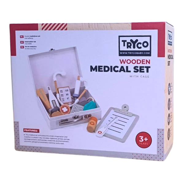 Tryco Wooden Medical Set with Case