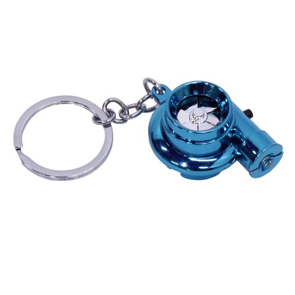 Turbo Charger Keyring with Turbo Sound &amp; Light - Light Blue
