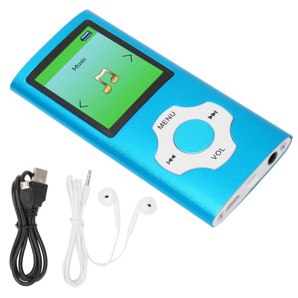 MP3 Player 1.8in LCD Screen Support Recording FM Radio Portable Music Blue