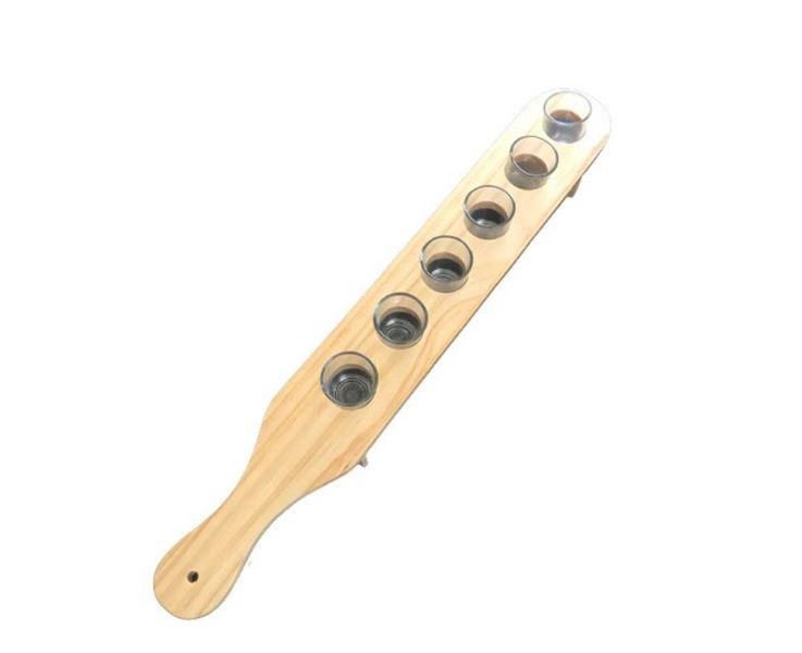Shot Glasses with Wooden Serving Board - 7 Piece