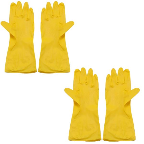 Medium - Waterproof Dishwashing &amp; Cleaning Gloves - Yellow