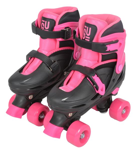 GetUp Junior Adjustable Inline Quad Skates - Blue/Pink - ABEC 9 Bearings