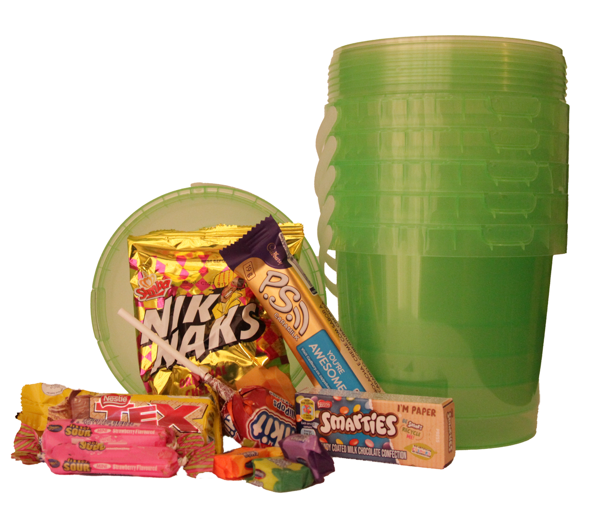 That's Sooo Pretty Party Bucket Sweet Packs Set of 12 Green Shop