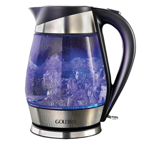 Goldair Glass Kettle Clear and Black