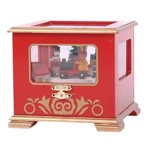 Wooden Musical Treasure Box Mobile Ornament
