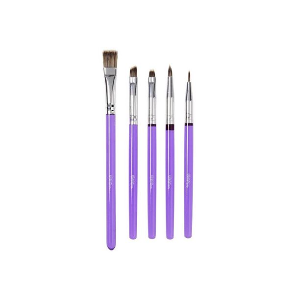 Wilton 5 Piece Deluxe Cake Decorating Brush Set Sugarcraft Food Paint Decorate