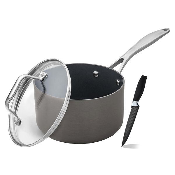 Non-Stick Aluminum Basics Mini Sauce Pan With Glass Lid - 18cm