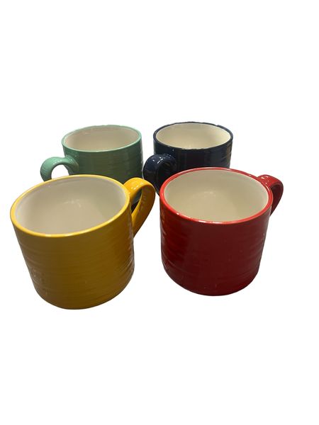 High Quantity Colorful Ceramic Mug - Set of 4