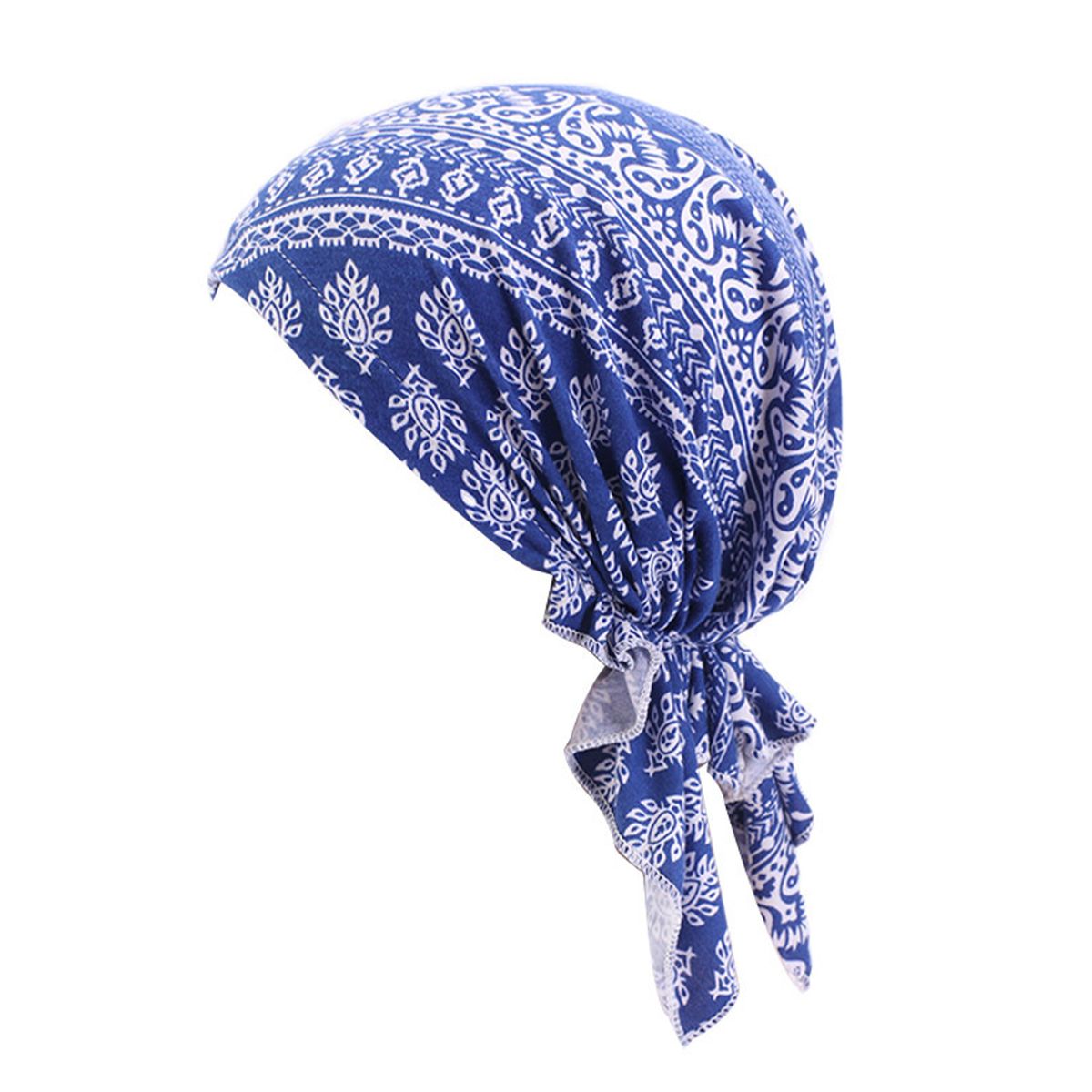 Muslim Beanie Turban Hat Printed Headwear Head Wrap Cap Cotton Print 