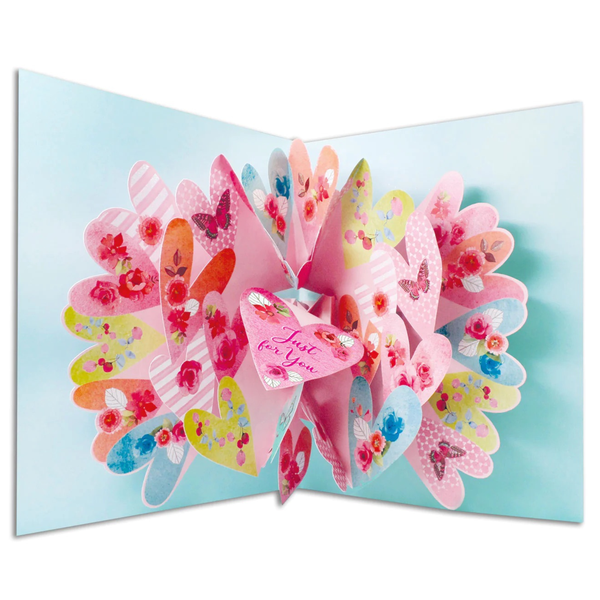 Just Wow! Giant Pop-Out Birthday card - Hearts