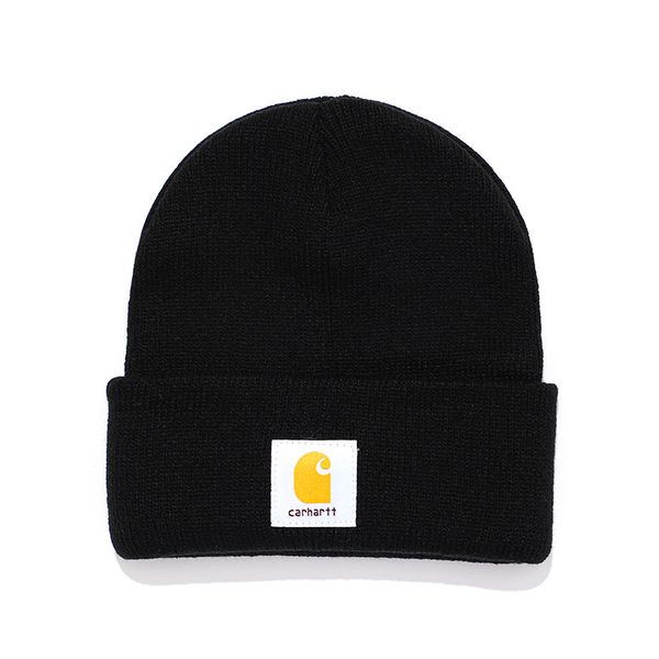 Woven Label Knit Hat, Fashionable Beanie for Spring and Autumn without Brim