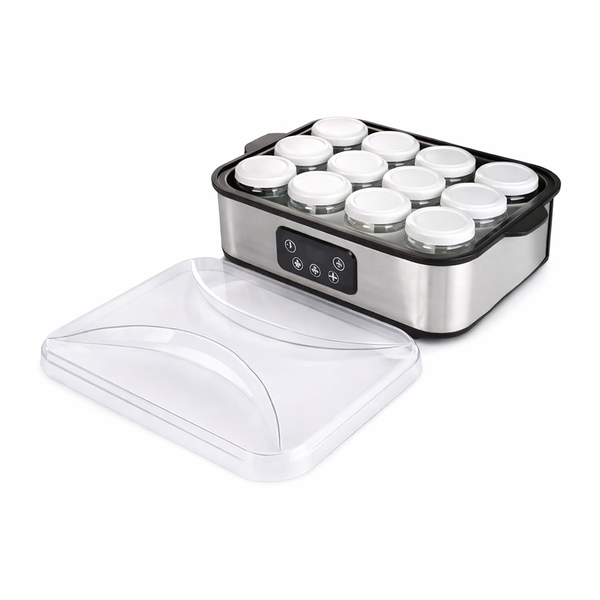 12-Cup Yogurt Maker - 180ml Glass Jars, 25W