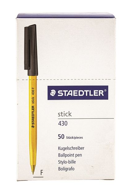 STAEDTLER Stick Ballpoint Pen Fine Black 50s