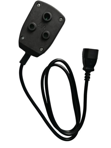 2 - Way Plug With IEC Connector For UPS - 1m Long cord