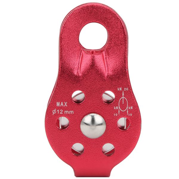 Red Aluminum Alloy Universal Mountaineering Pulley