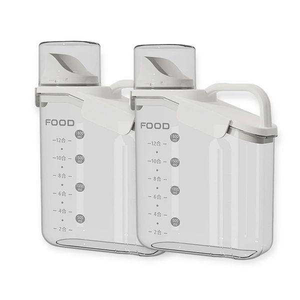 Airtight Measurement Mark 2L Food Storage Conatiner - 2 Packs