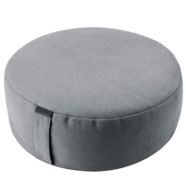 Round Yoga Cushion- Grey