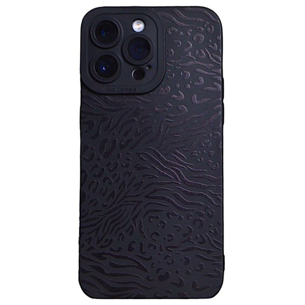 Black - Phone Case with Tiger and Leopard Print for iPhone 14 Pro Max