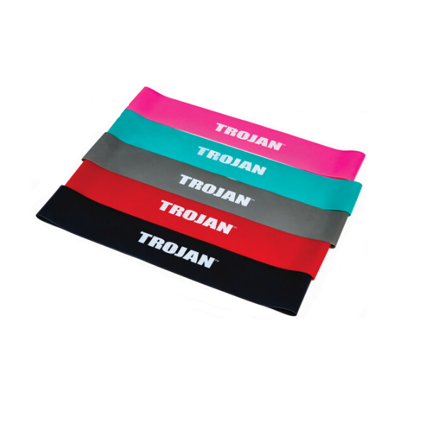 Trojan Resistance Bands Elastic Loop Set For Yoga &amp; Pilates Trojan (5 loops)