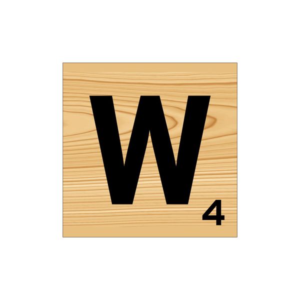 Scrabble Wall Art - W
