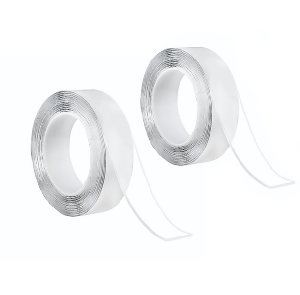 2 Rolls Of Nano Tape, Transparent Acrylic Double-Sided Tape, Waterproof