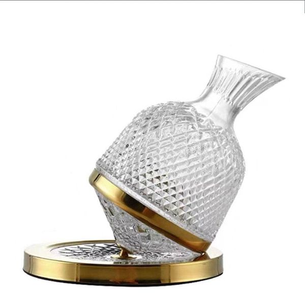Wine Tassel Rotating Decanter Clear Glass Decanter Quick Wine Decanter 360
