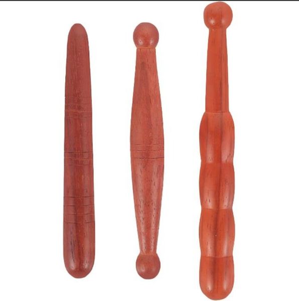 3Piece Wooden Therapy Massage Tools ,Solid Wood Acupoint Massage Stick