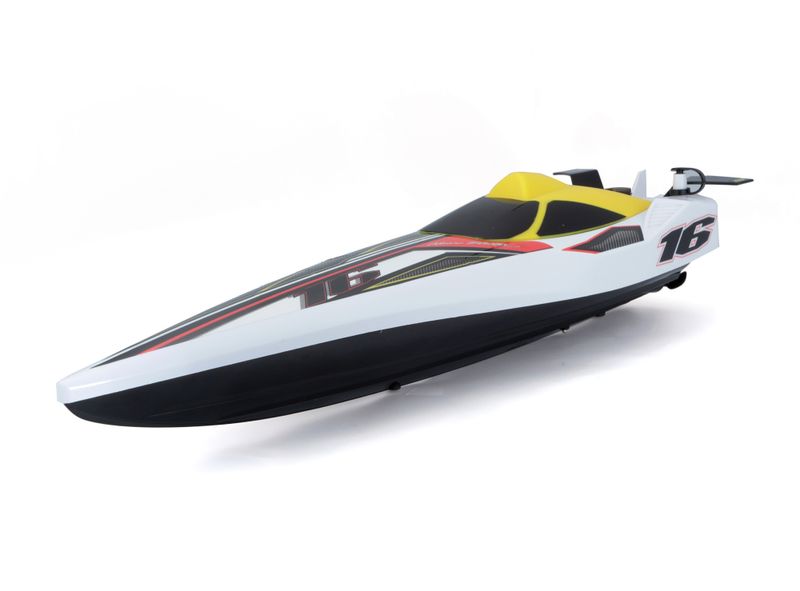 Maisto R/C Hydro Blaster Speed Boat 2.4Ghz - White/Yellow (35cm Long)