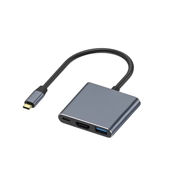 3 in 1 Type-C Male to USB-C USB 3.0 4K HDMI PB