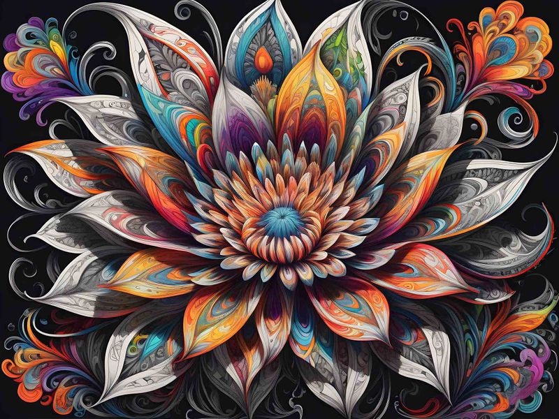 0338 Colourful Flower Canvas Wall Art1 2