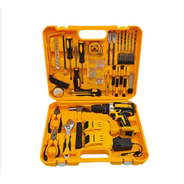 Cordless Drill &amp; Tool Kit Set with Carry Case