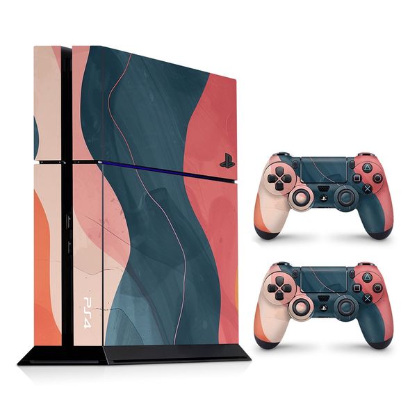 Decal Skin Compatible with PS4 - Modern Abstract Waves (Decal Only)