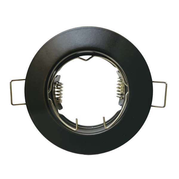 10 x Pressed Steel Non Tilt Downlight Fittings GU10 Ring - DF001