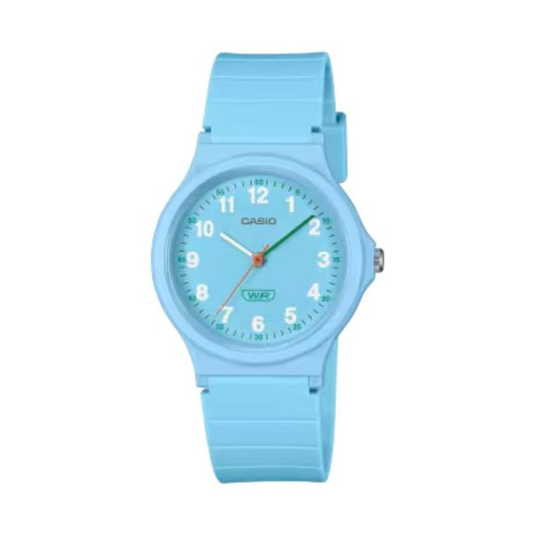 Casio Womens Blue Analogue Rubber Strap Watch-LQ-24B-2BDF