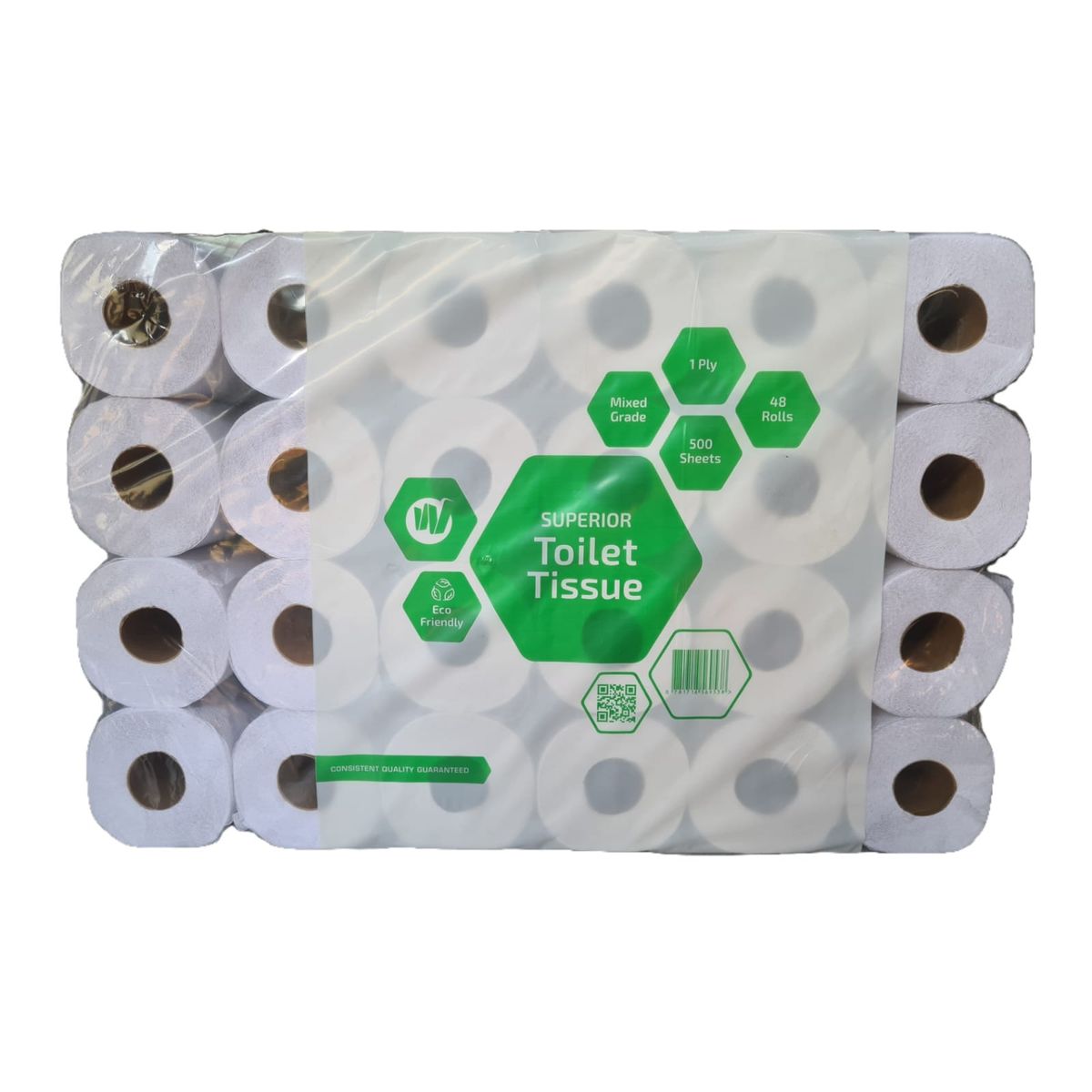 Single Ply Toilet Paper 48 Rolls Feathery Recycle P/PACK | Caprichem Online - View #3