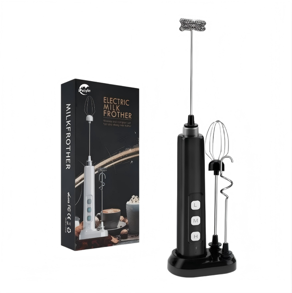 Electric Milk Frother Handheld Foam Maker for Latte, Cappuccino, Chocolate