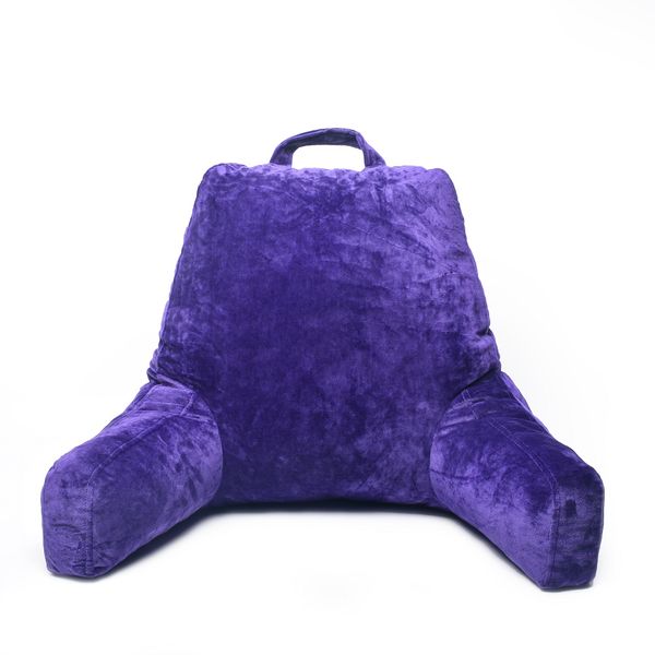 Jack Brown Luxury 2.2kg Velvet Fabric Standard Reading Pillow - Purple