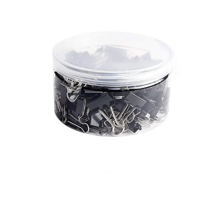 MALLA Binder Clips for Home School Office-Black 48Pc